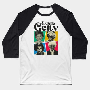 Estelle Getty comics Black Baseball T-Shirt